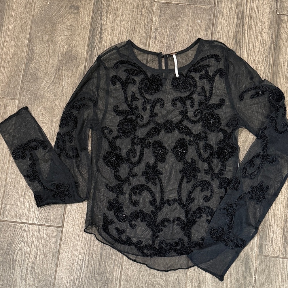 Free People Shine Through Mesh Top - Picture 3 of 5